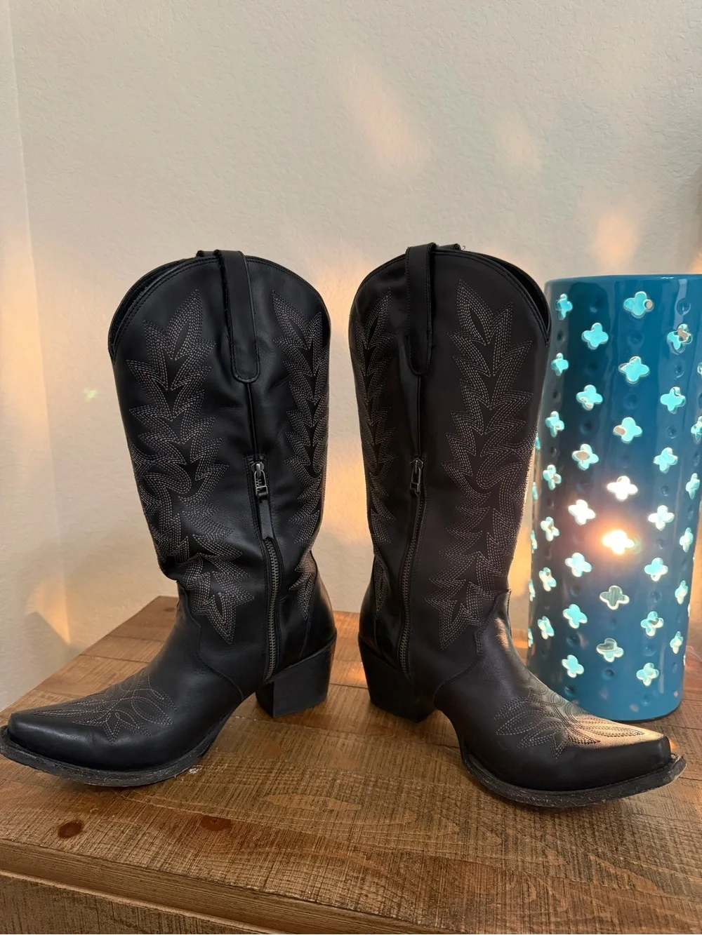 Lane Smokeshow Black Western Cowboy Boots - Black